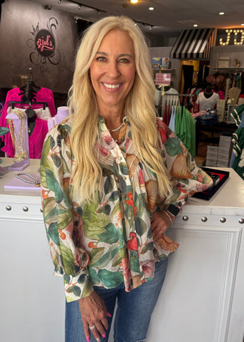 Floral Bloom Button Down