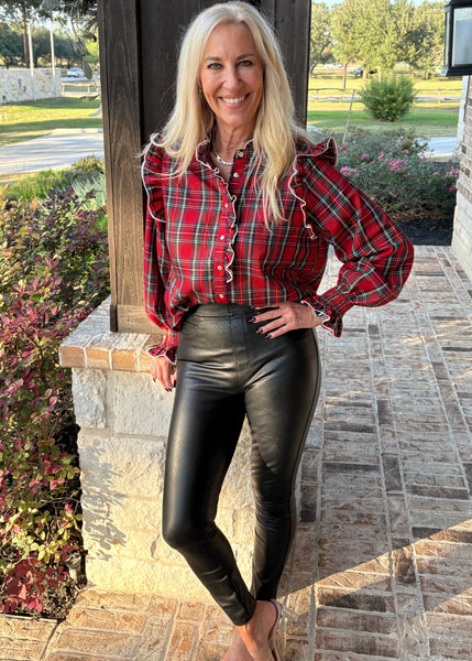 Holiday Plaid Ruffle