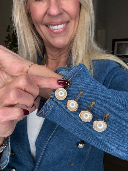 Mineral Washed Denim Blazer