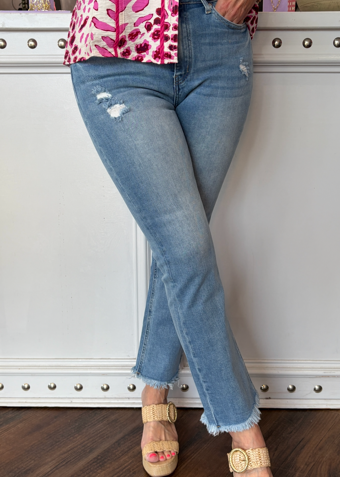 HR Straight Cropped Denim