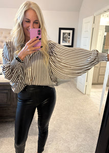 Brown Stripe Button Down
