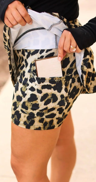 Kylie Leopard Skort