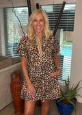Leopard Mini Shirt Dress