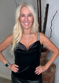 Black Velvet Embellished Cami