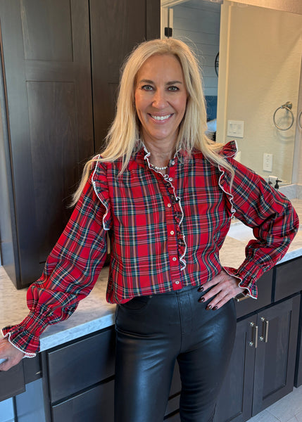Holiday Plaid Ruffle