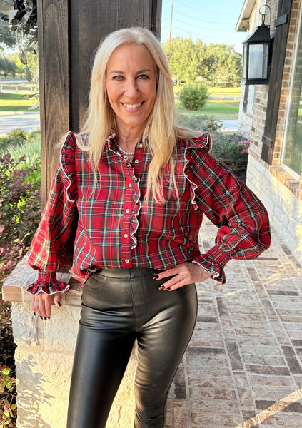 Holiday Plaid Ruffle