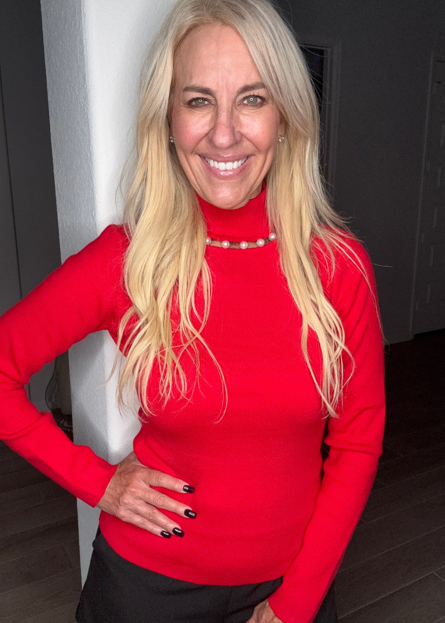 Red Pearl Sweater