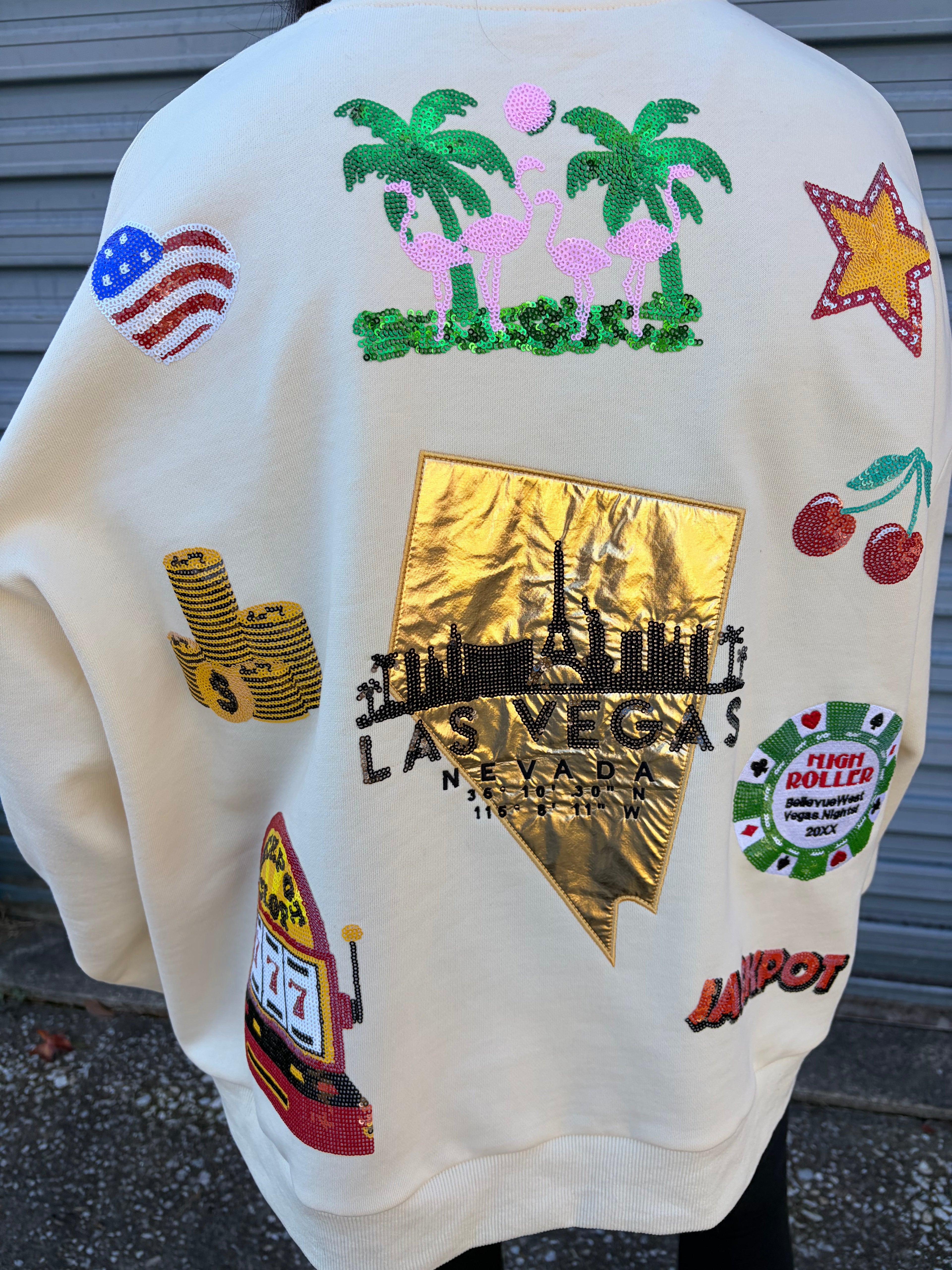 Waking up in Vegas sparkle top