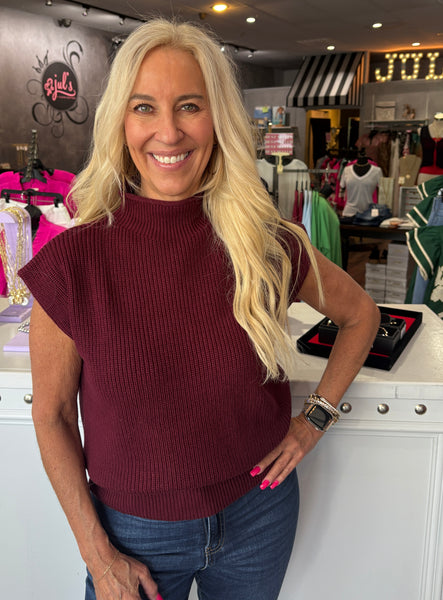 Mock Neck Sweater Vest