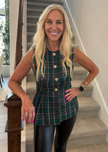 Green Plaid Vest