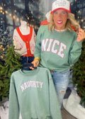 Naughty Nice Reversible Graphic Sweatshirt