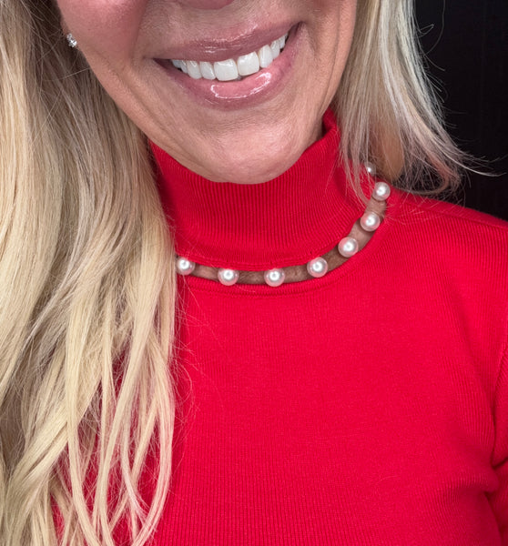 Red Pearl Sweater