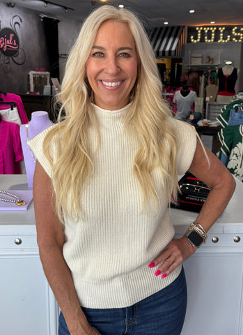 Mock Neck Sweater Vest