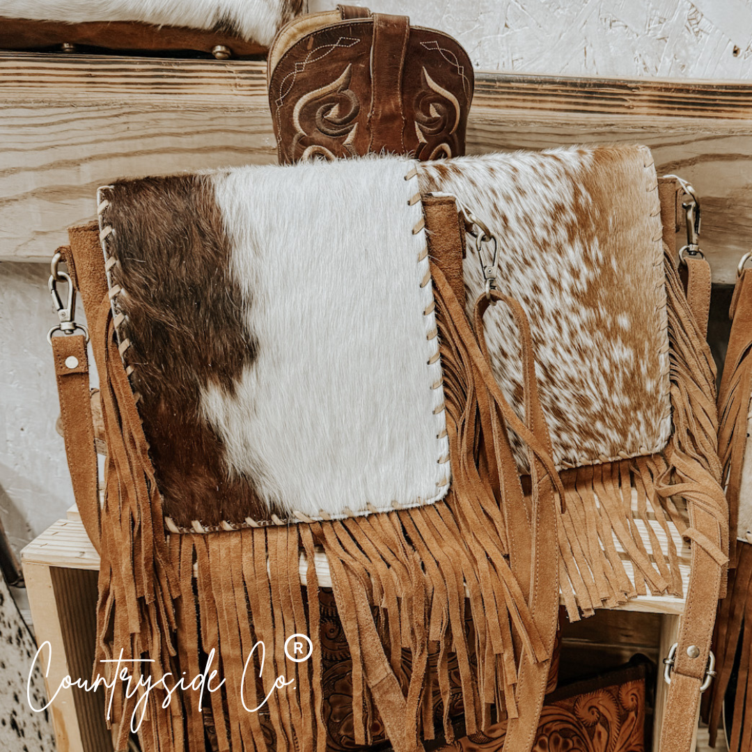 Bessie Cowhide Western Purse