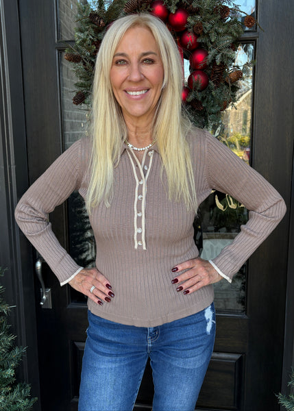 Mocha Fitted Sweater