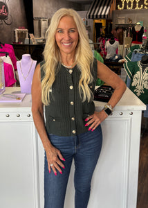 Hunter Green Classic Sweater Vest