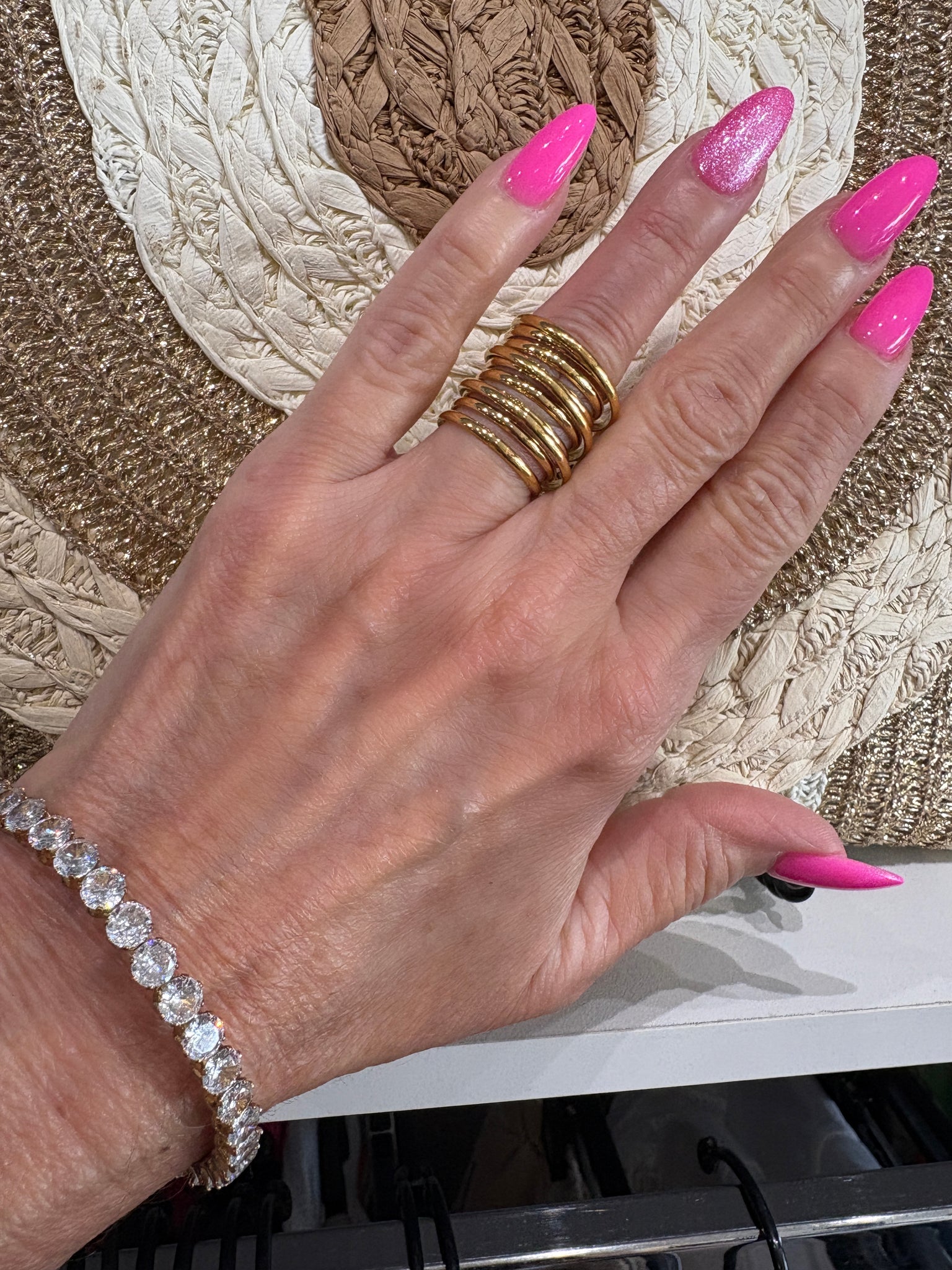 18K Gold Stainless Steel Stacking Ring