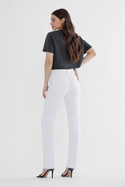 White HR Slim Straight Leg