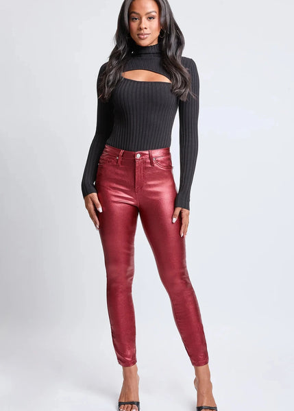 Wine Metallic Skinny