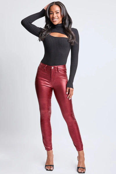 Wine Metallic Skinny