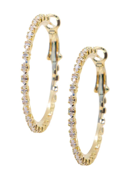 Crystal Glow Hoops-Medium