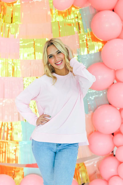 Pink French Terry Sweatshirt