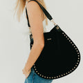 Rosalie Rivet Suede Hobo Bag