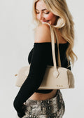 Sally Suede Barrel Shoulder Bag