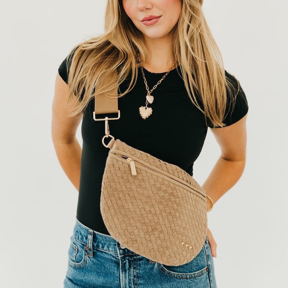 Suede Westlyn Woven Bum Bag