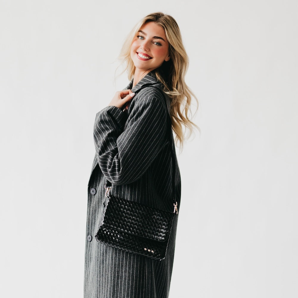 Wrenlee Woven Flap Crossbody